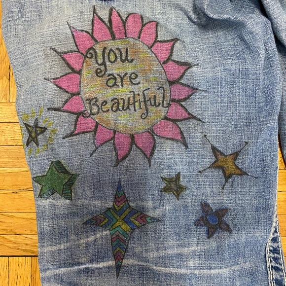 True Religion 34” up-cycled unisex jeans. - Picture 13 of 14